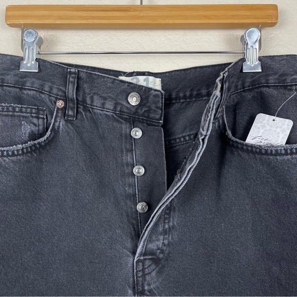 Free People We the Free The Lasso High Waist Straight Leg Jean Black Size 31 - Picture 4 of 15